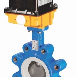 Дисковый затвор LUG с уплотнением PTFE с электроприводом